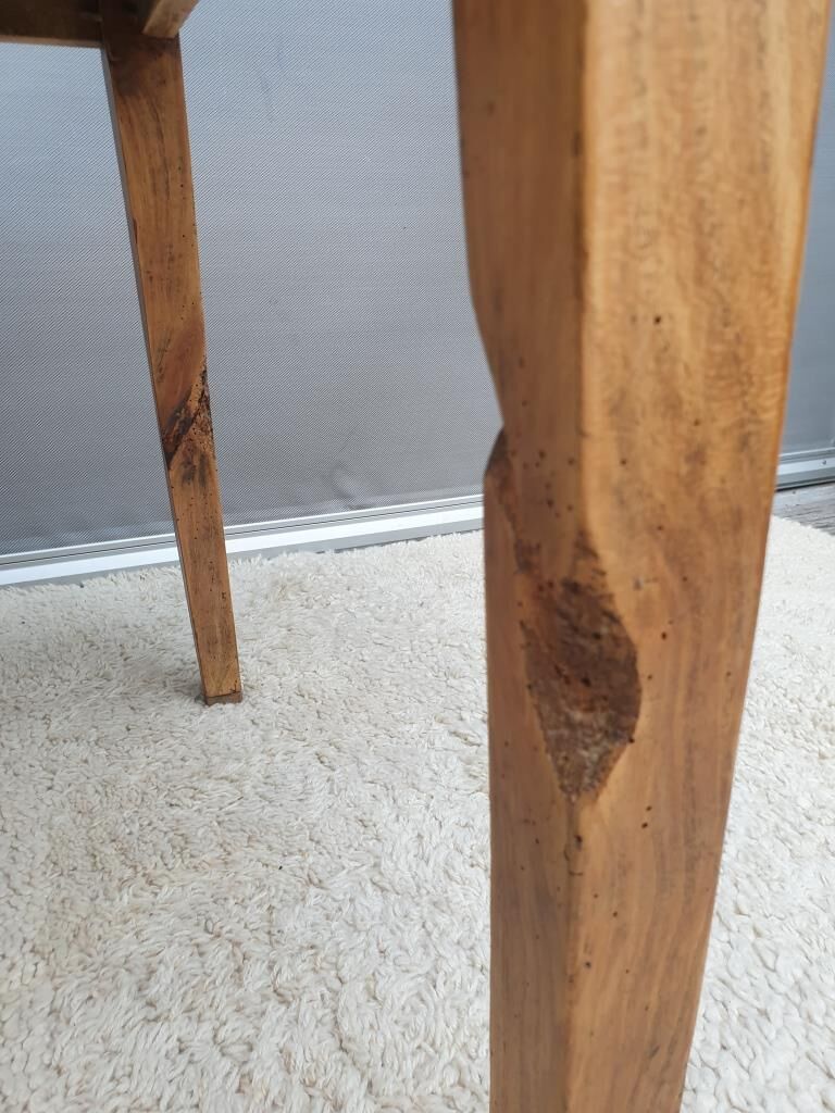 Desk table Oak knotted 1925 false drawer