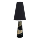 Large vintage silver and black ceramic lamp 120cm