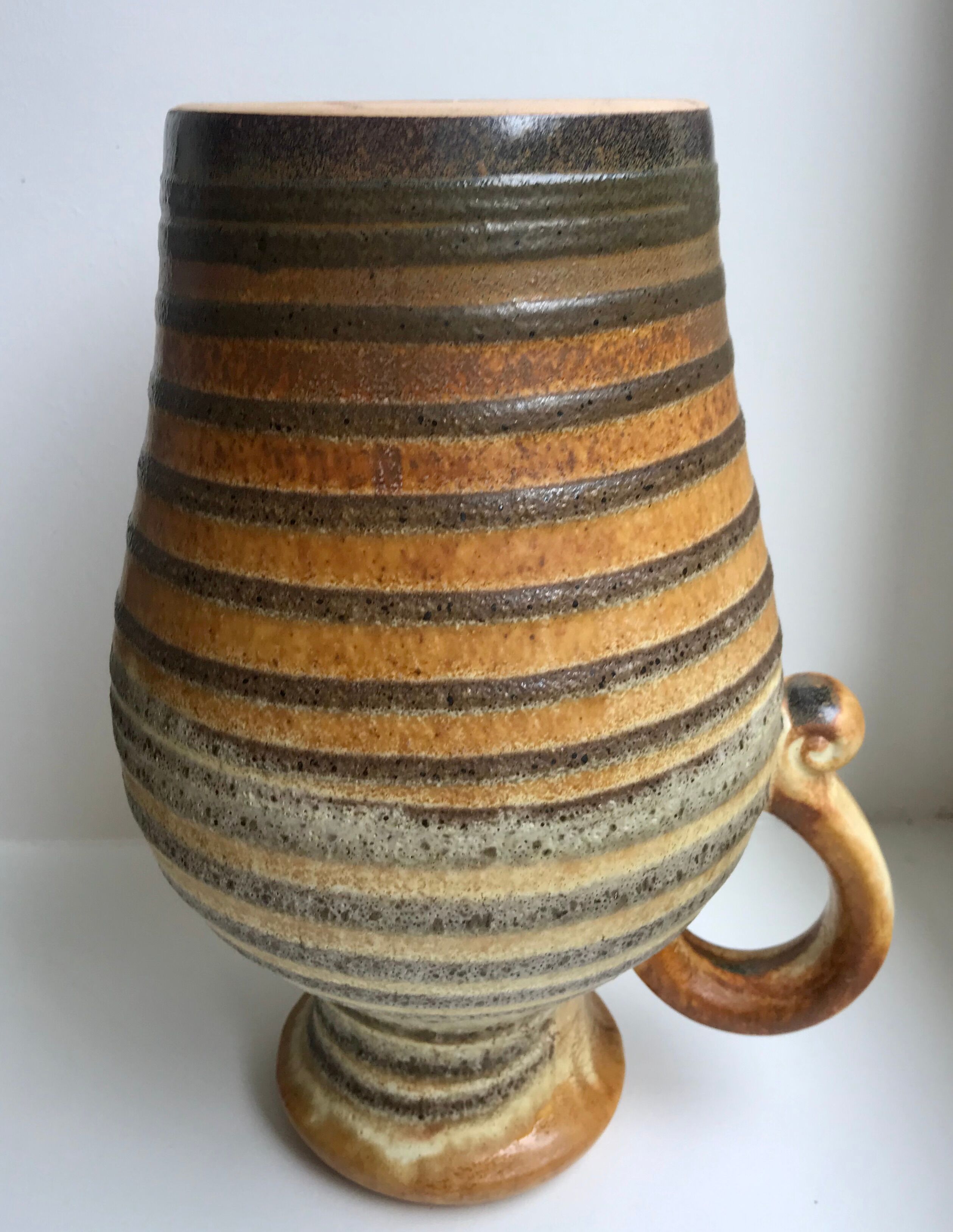 large ceramic vase West Germany Scheurich Keramik Space Age 1970s