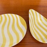 2 cups earthenware Salins vintage 50s