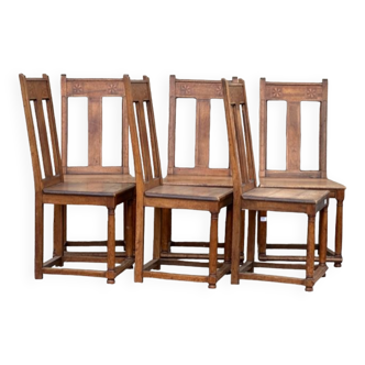 6 walnut chairs