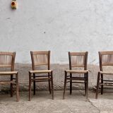 Set of 4 Vintage Rope Bistro Chairs