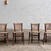 Set of 4 Vintage Rope Bistro Chairs