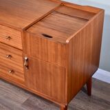 Midcentury Petite Sideboard / Cabinet In Teak From Austinsuite. Vintage Mod