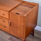 Midcentury Petite Sideboard / Cabinet In Teak From Austinsuite. Vintage Mod
