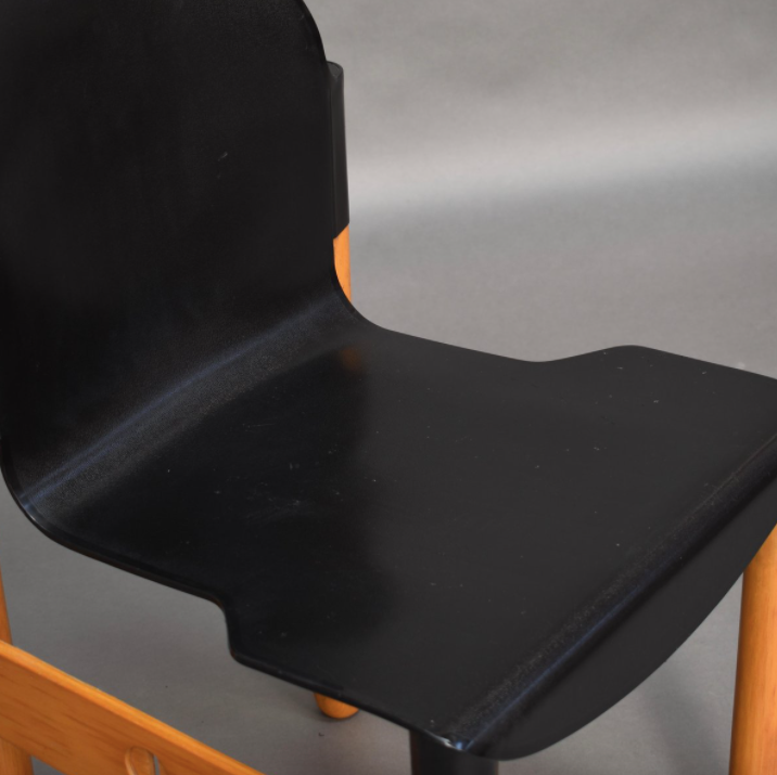 Plastic and birch chair by Gerd Lange for Thonet 70s
