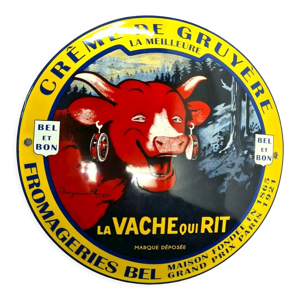 Plaque émaillée La vache qui