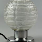 60s 70s table lamp bedside lamp chrome Doria glass space age design