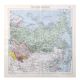 Vintage map Asia USSR Japan 43x43cm from 1950