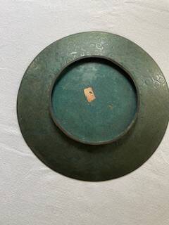 Enamelled metal centrepiece