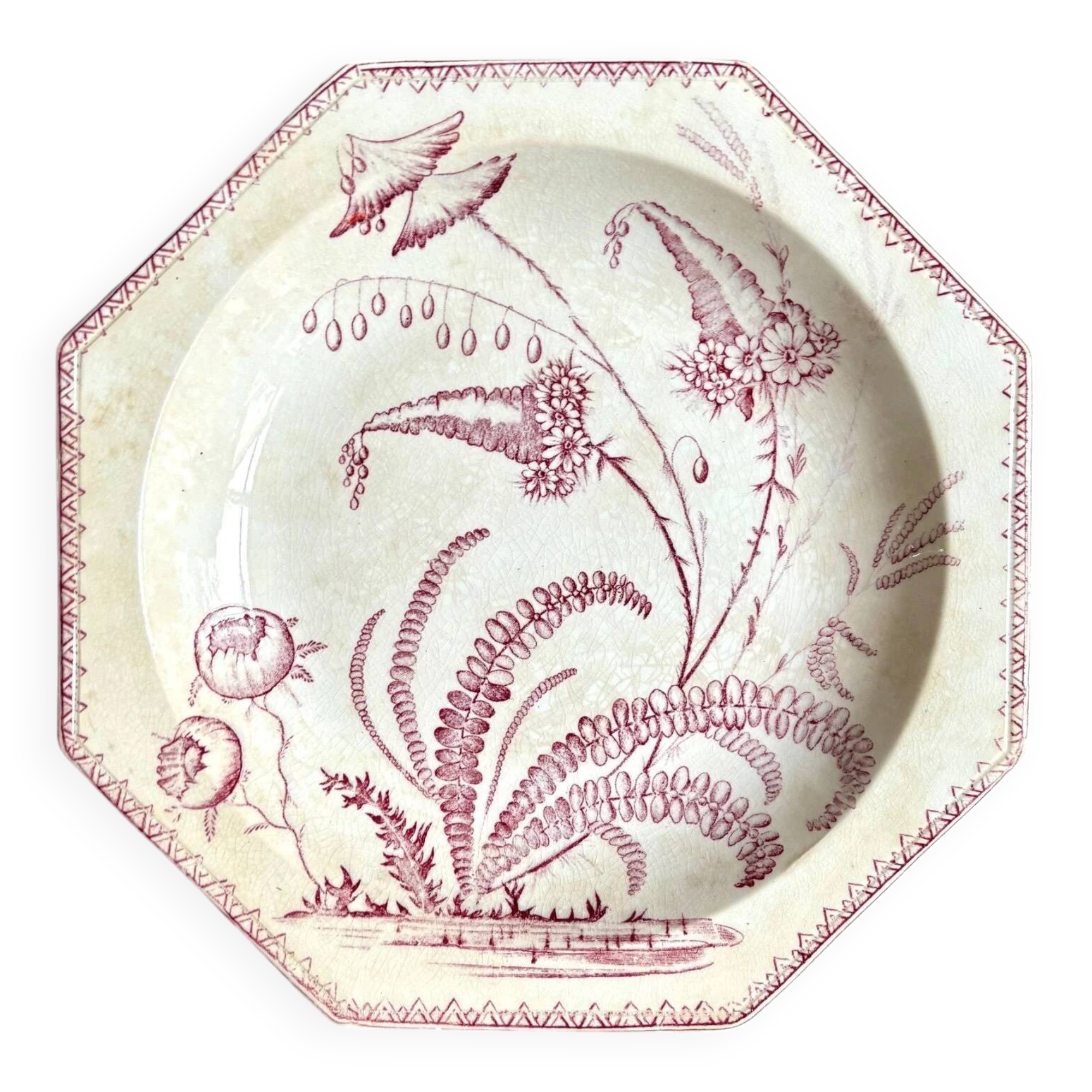 Shallow dish in Clairefontaine ironstone, "Indiana" service.