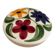 Charming vintage ceramic flower vase with floral decoration from the 1970s.