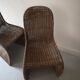 set de 2 chaises incurvées en rotin, design 1960 / 1970
