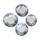 Flat plates (4) in earthenware from Saint Amand and Hamage, Terre de fer, Marie Louise model, c
