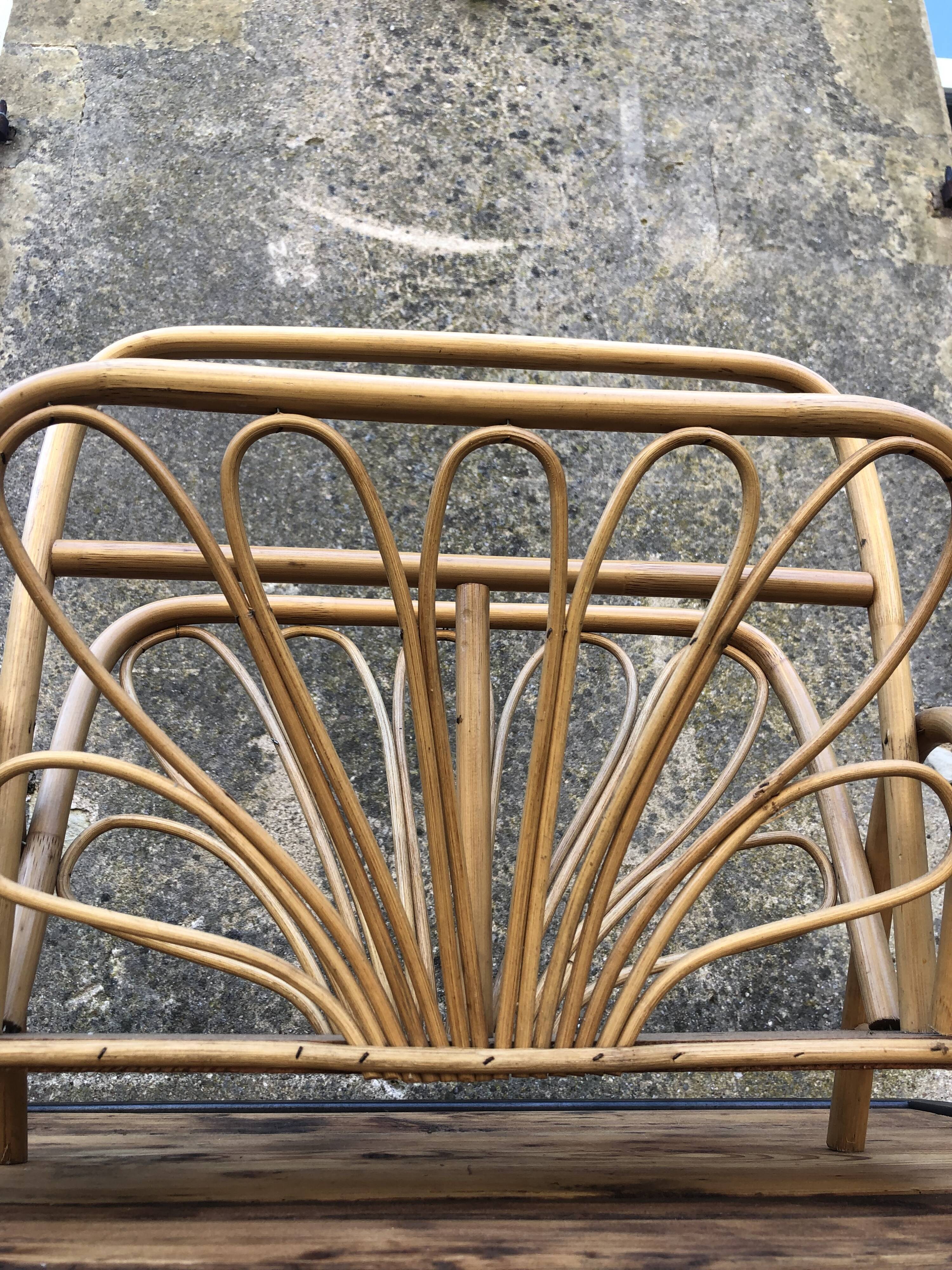 Rattan magazine holders