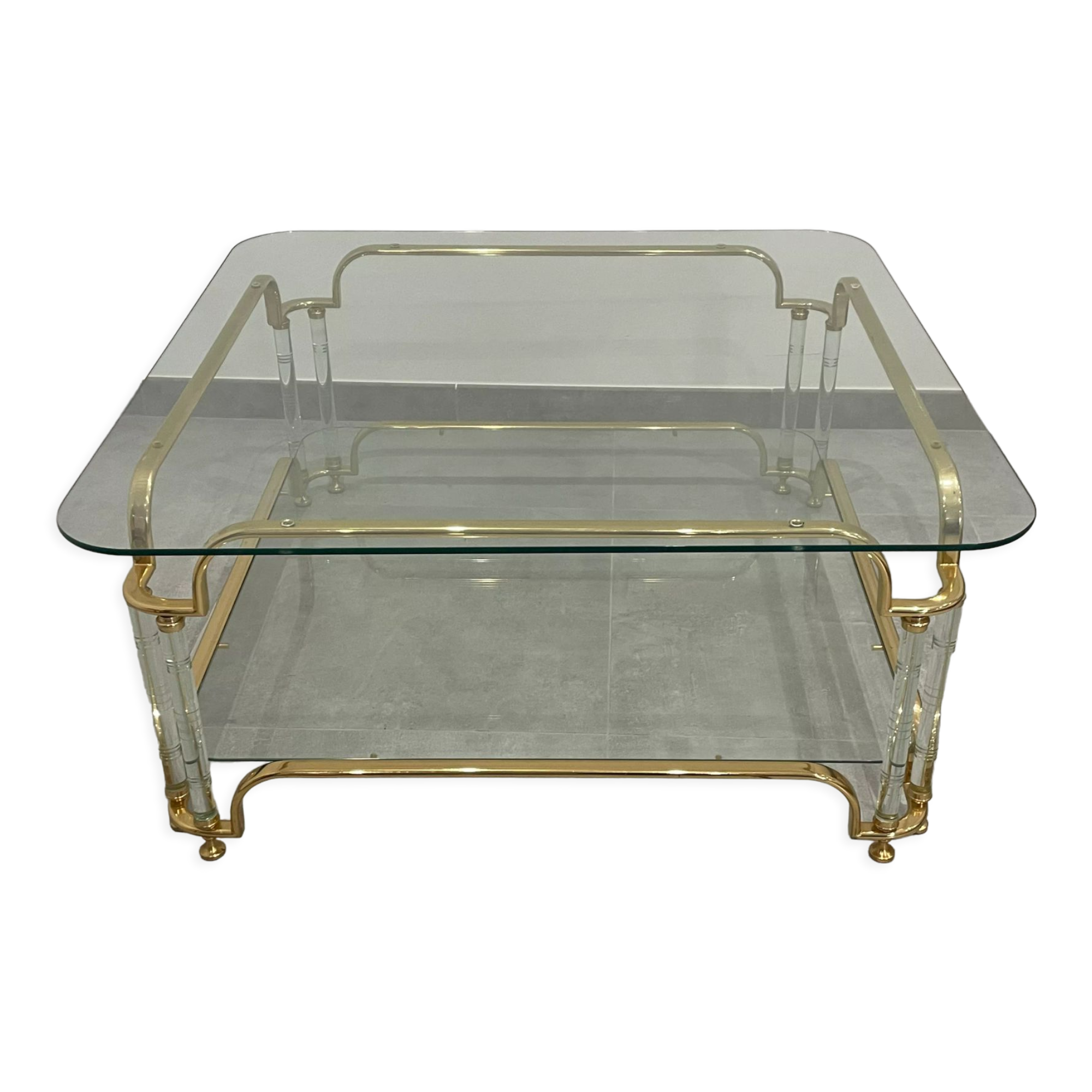 Coffee table Hollywood Regency, Italian of the 70s