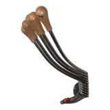 Vintage Wall mount ‘Octopus’ metal and wood swivel coat rack