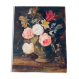 Oil on canvas bouquet of flowers