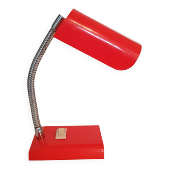 Mini orange plastic desk lamp