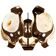 Big Italian Design Murano Mazzega Chandelier, 1970s