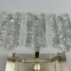 60s 70s wall lamp J.T. Kalmar Austria Ice Glass Wall Sconce Space Age