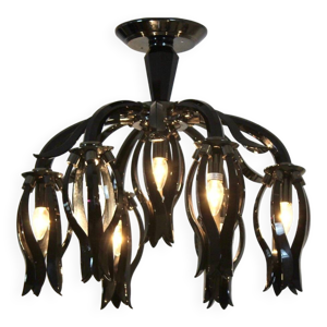 Lustre en verre noir