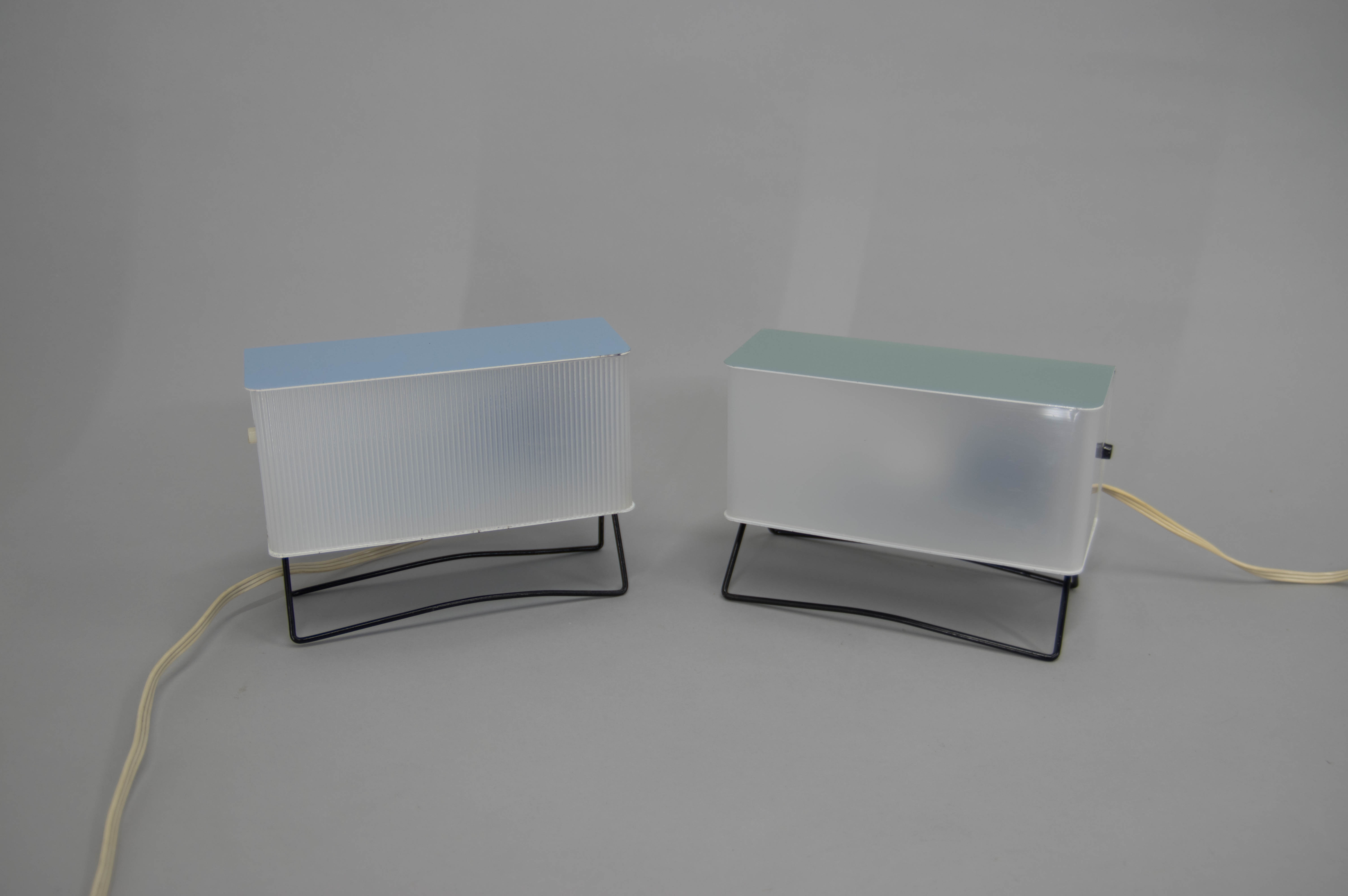 Set of two table lamps by pokrok zilina, 1960s