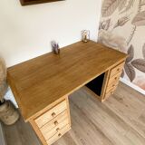 Large solid oak desk