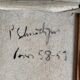Post cubist painting "Long-haired Naked" HST Signed 1958/59