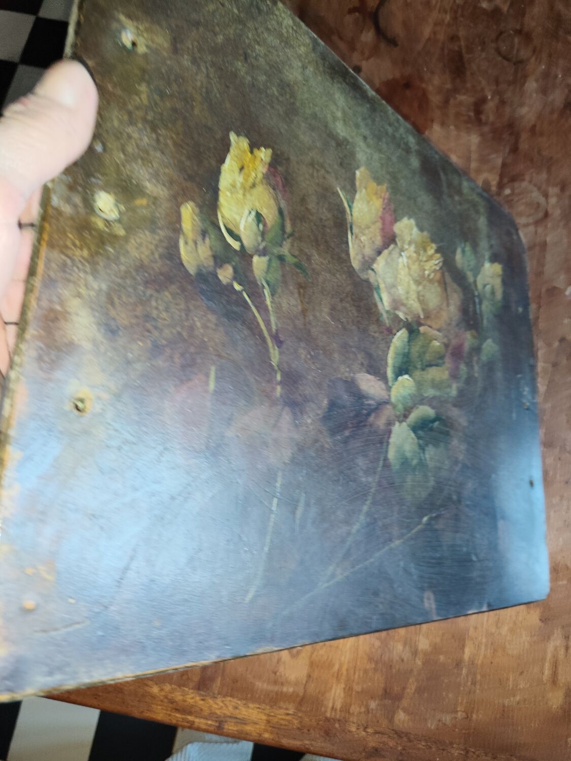 Painting of flowers from the 19th century, Napoleon III period.