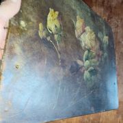 Tableau peinture fleurs Napoléon III, XIXe siècle
