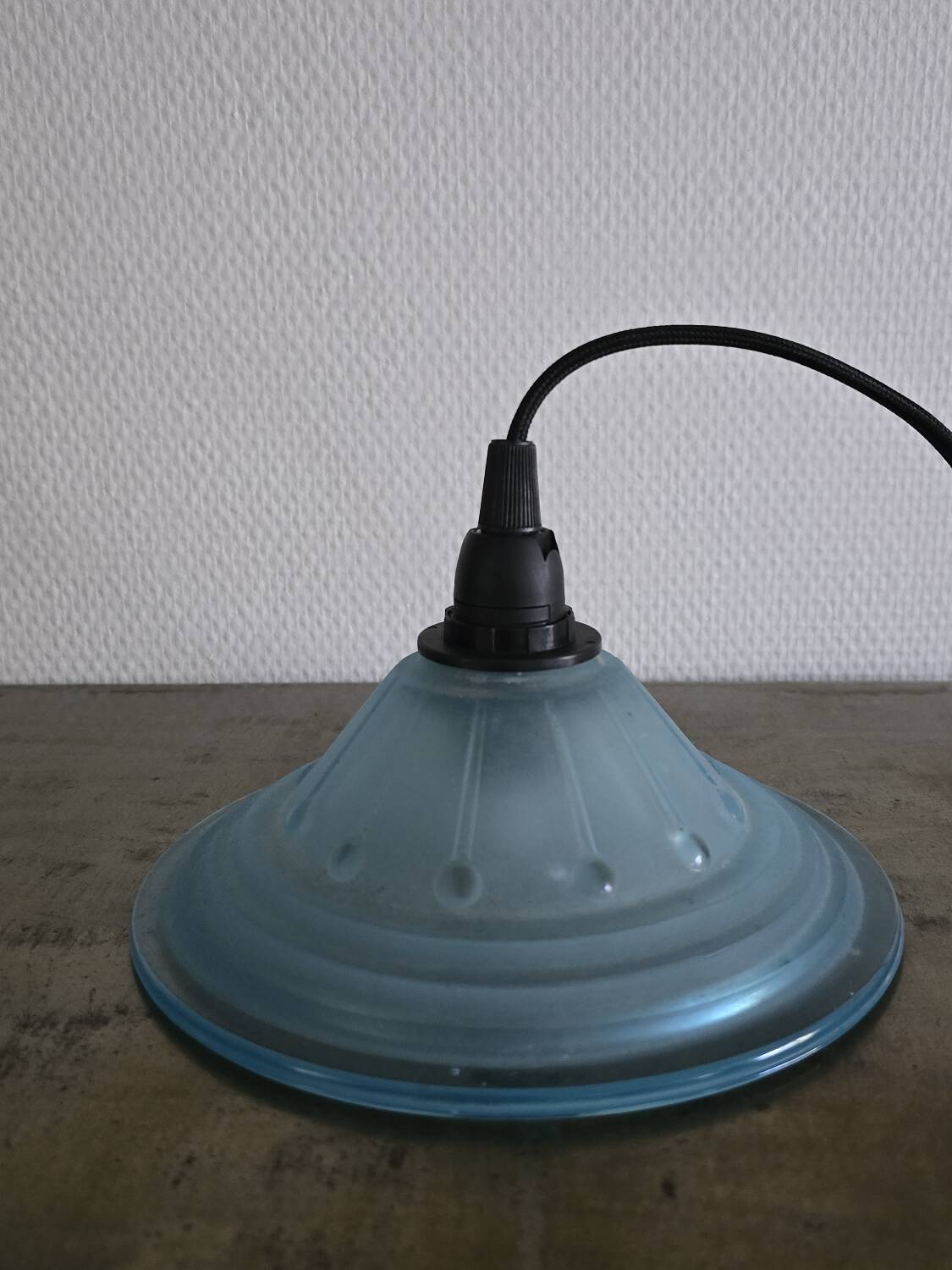 Art Deco blue globe lamp