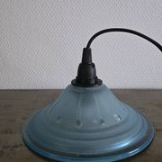 Art Deco blue globe lamp