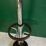 Vintage chrome metal coat rack