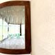 Art Deco-style wall-mounted display cabinet with floral engraving