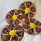 Set of 4 ceramic oyster plates from Vallauris serving dishes.
