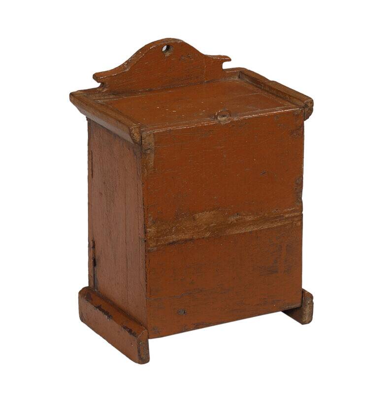 Small old wall display case clock box patina original india