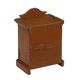 Small old wall display case clock box patina original india