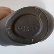 Free-form anthracite grey ceramic vase, Louis Giraud, Vallauris