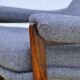 Scandinavian Rosewood Wingback Armchair with Wool Upholstery, 1960