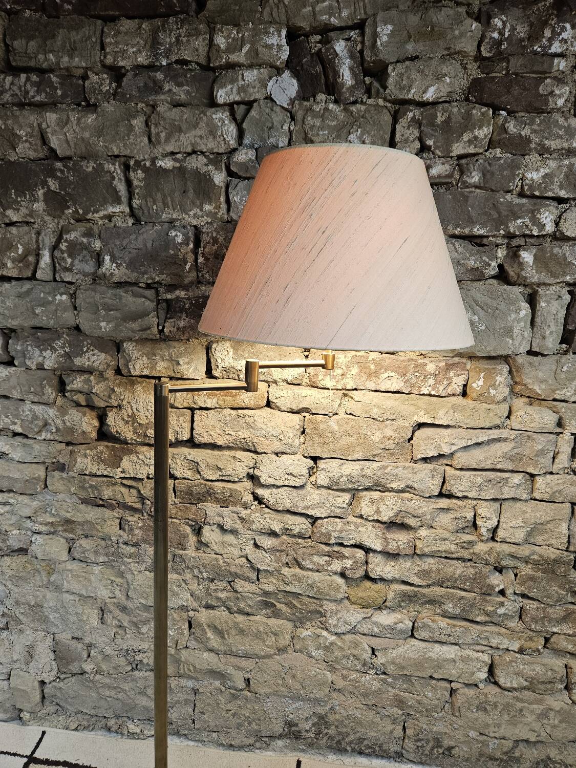 Brass Floor Lamp with Swivel Arm, Germany