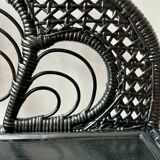 Wicker rattan console side table