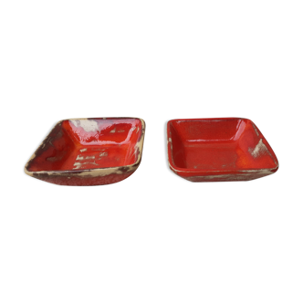 Duo of pocket trays of the 50s and 60s