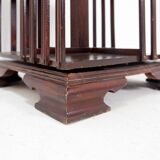 Vintage Sheraton Revival Hardwood & Revolving Bookcase Side End Table