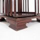 Table d'appoint en bois dur et bibliothèque tournante Vintage Sheraton Revival