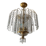 60s-70s crystal tassel cascade chandelier