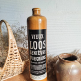 Vintage bottle, ceramic, brown