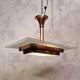 Art Deco pendant lamp by Henri Petitot - Patinated brass - Ca 1930