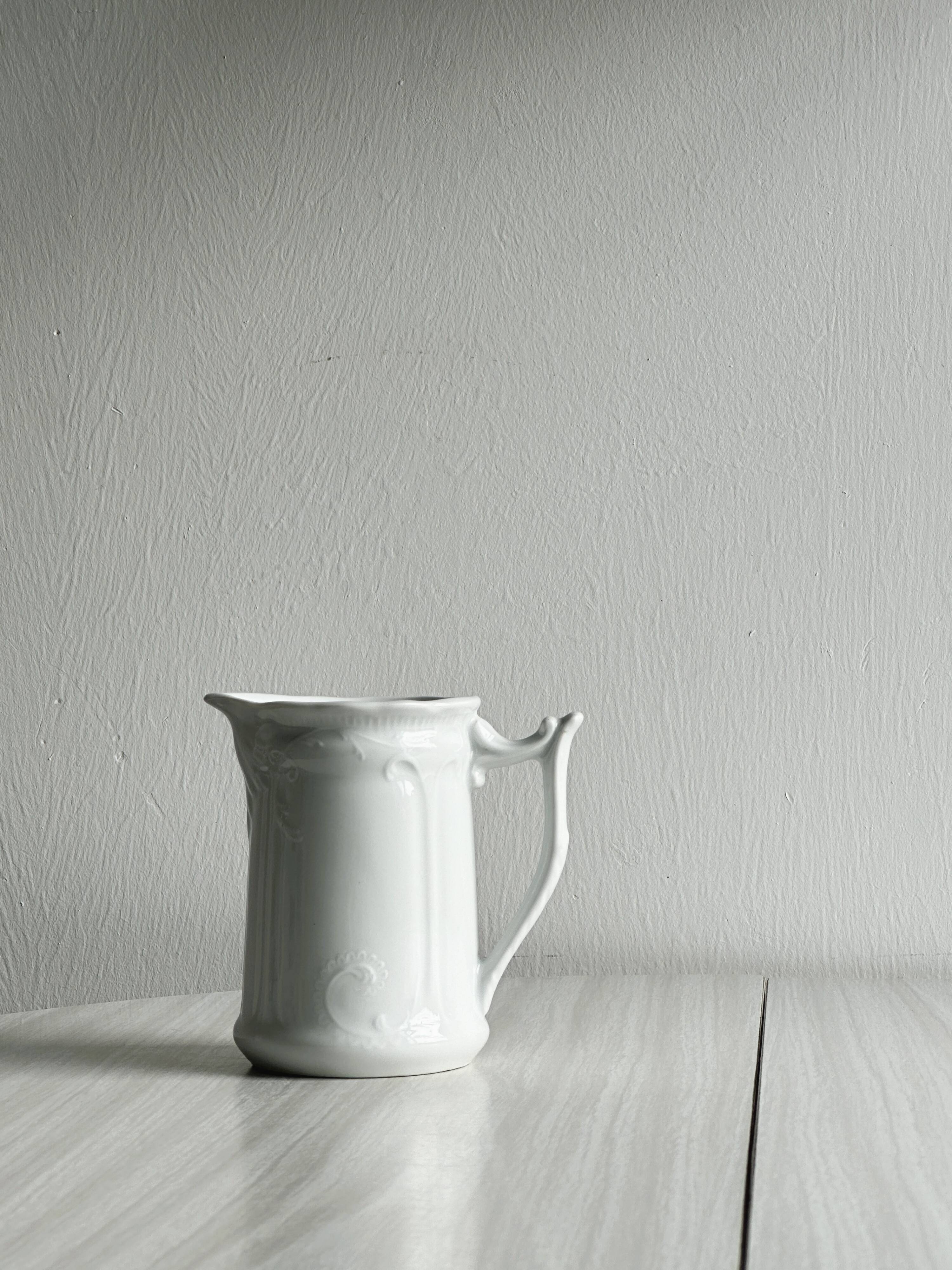 White porcelain milk jug