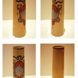 Vase opaline émaillé style art nouveau